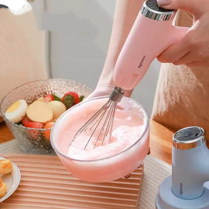 Portable Battery-Powered Hand Mixer Home Kitchen Cream Whisk