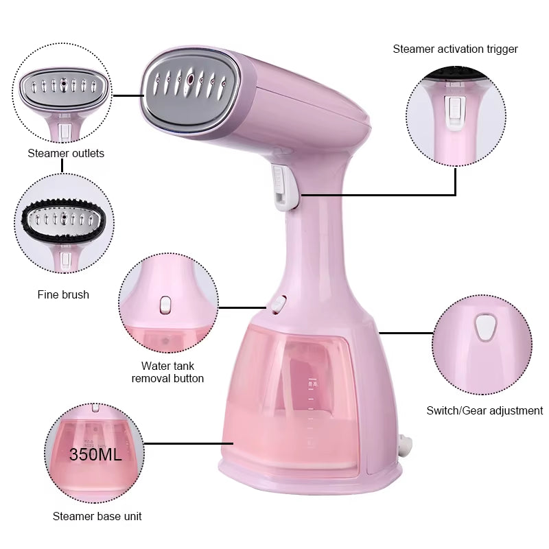 JetSteam™ 1500W Handheld Garment Steamer – Powerful, Portable, and Ready Wherever You Go