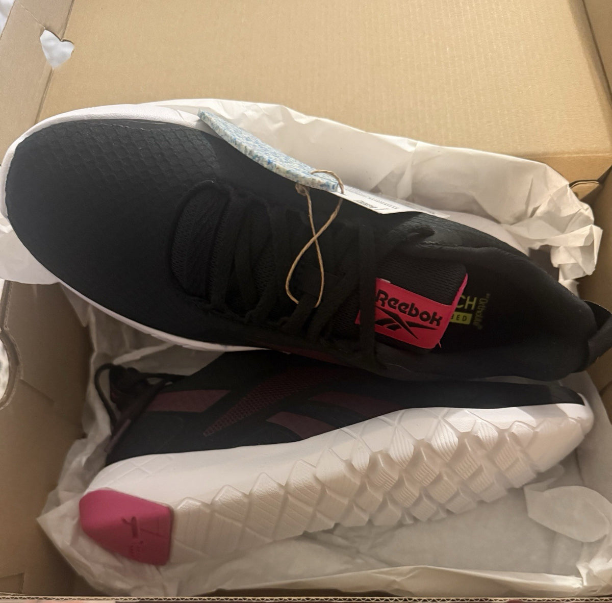 Size 6.5 Women Wide - Reebok Flexagon Force 4 Black/maroon/purple