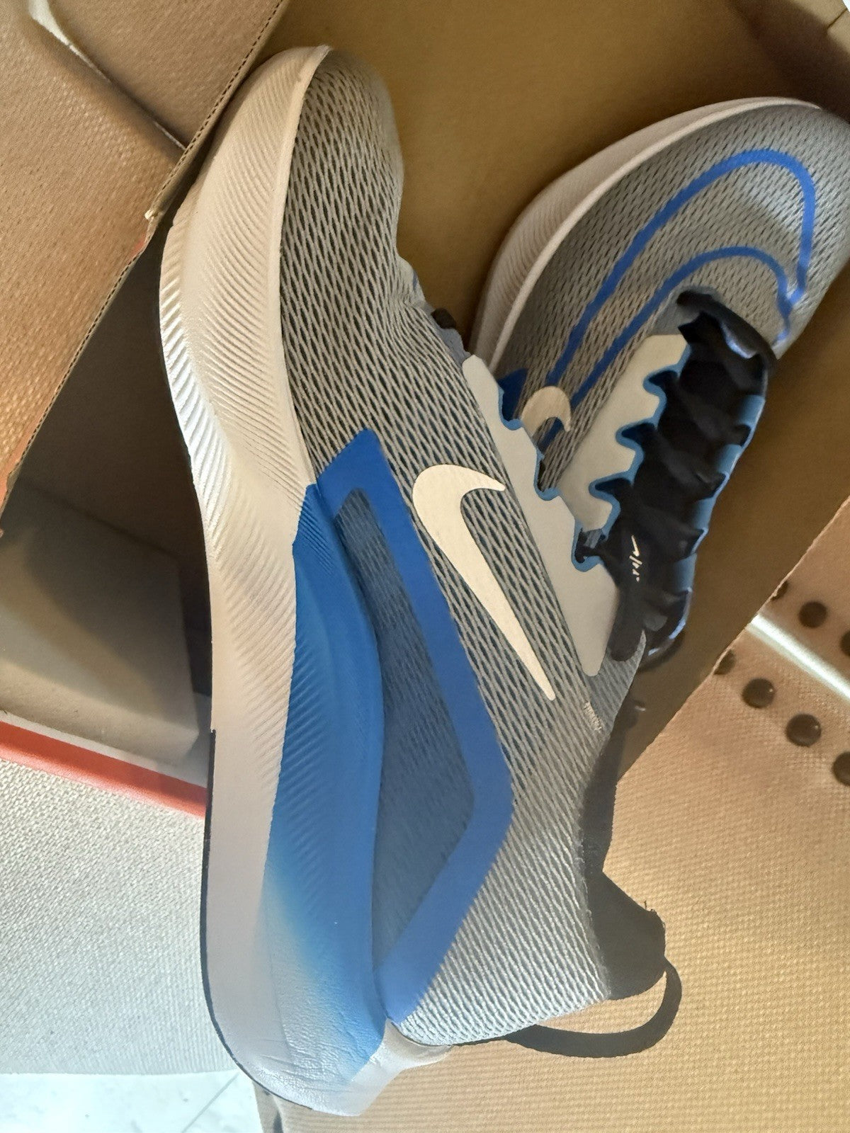 Size 10.5 - Nike Zoom Fly 4 Wolf Grey Photo Blue