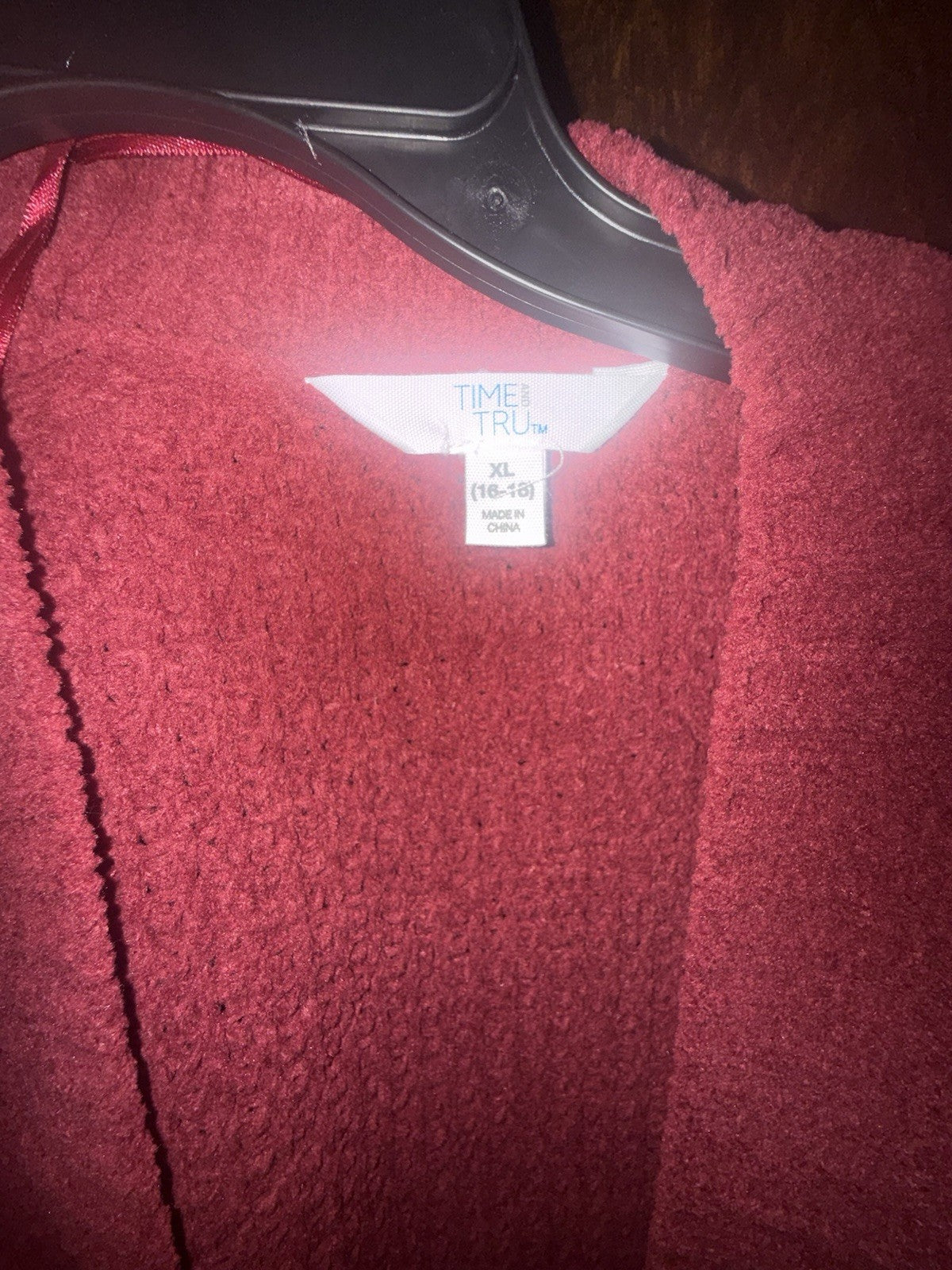Time and Tru Women's Open Front Cardigan Sweater Black Soot Size XL.