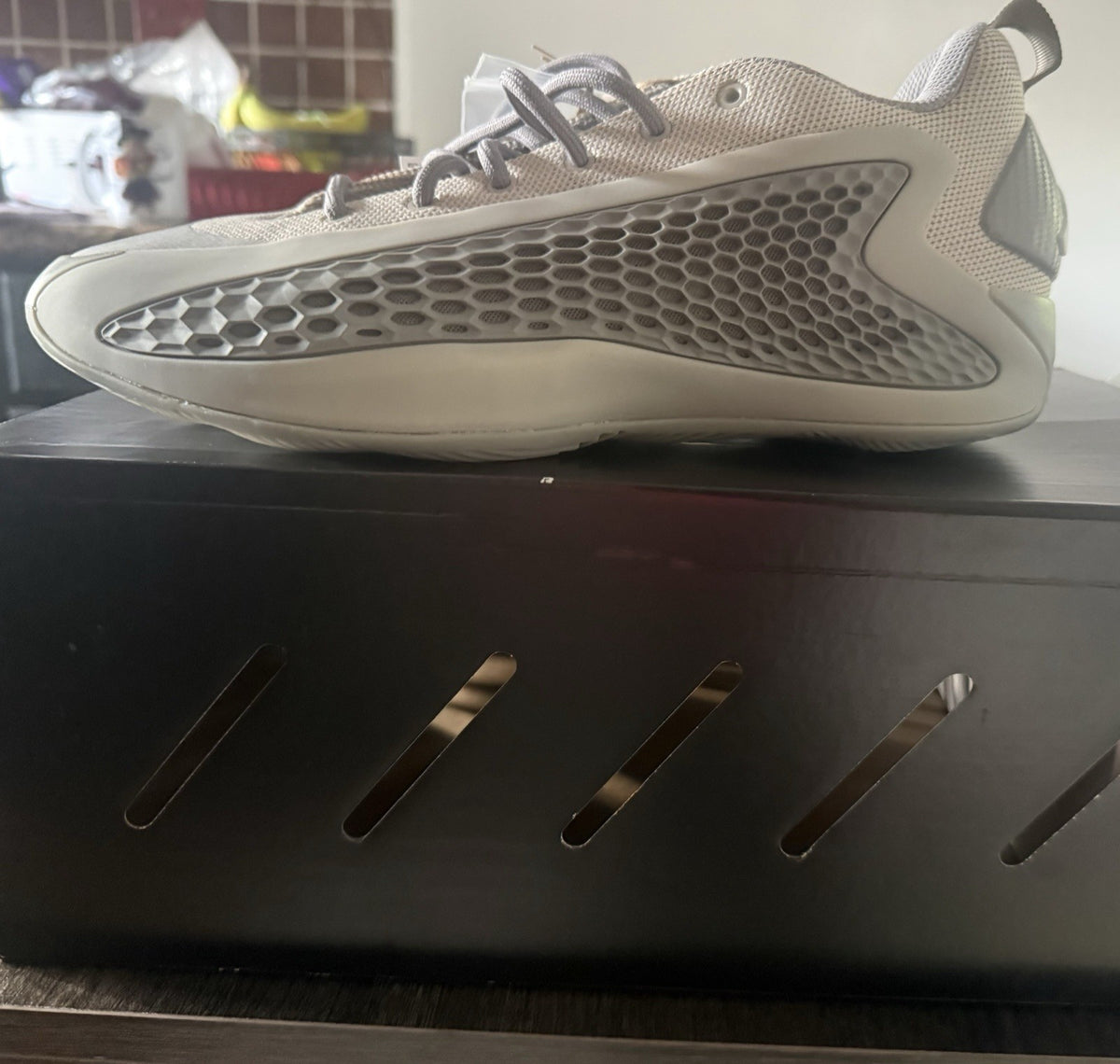 Size 9 1/2- adidas Anthony Edwards 1 Low Metallic Grey