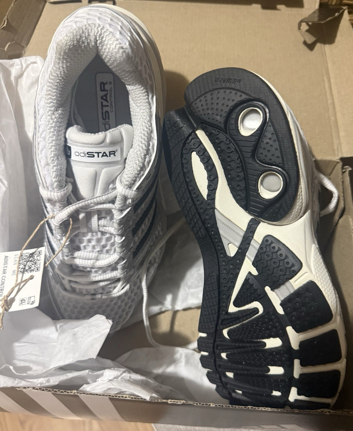 Size 93.5 - adidas Adistar Control 5 Grey Silver Metallic