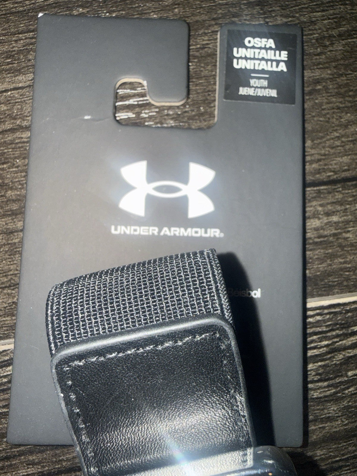 Under Armour Youth Baseball Belt Black Adjustable OSFA Boys 1252085-001