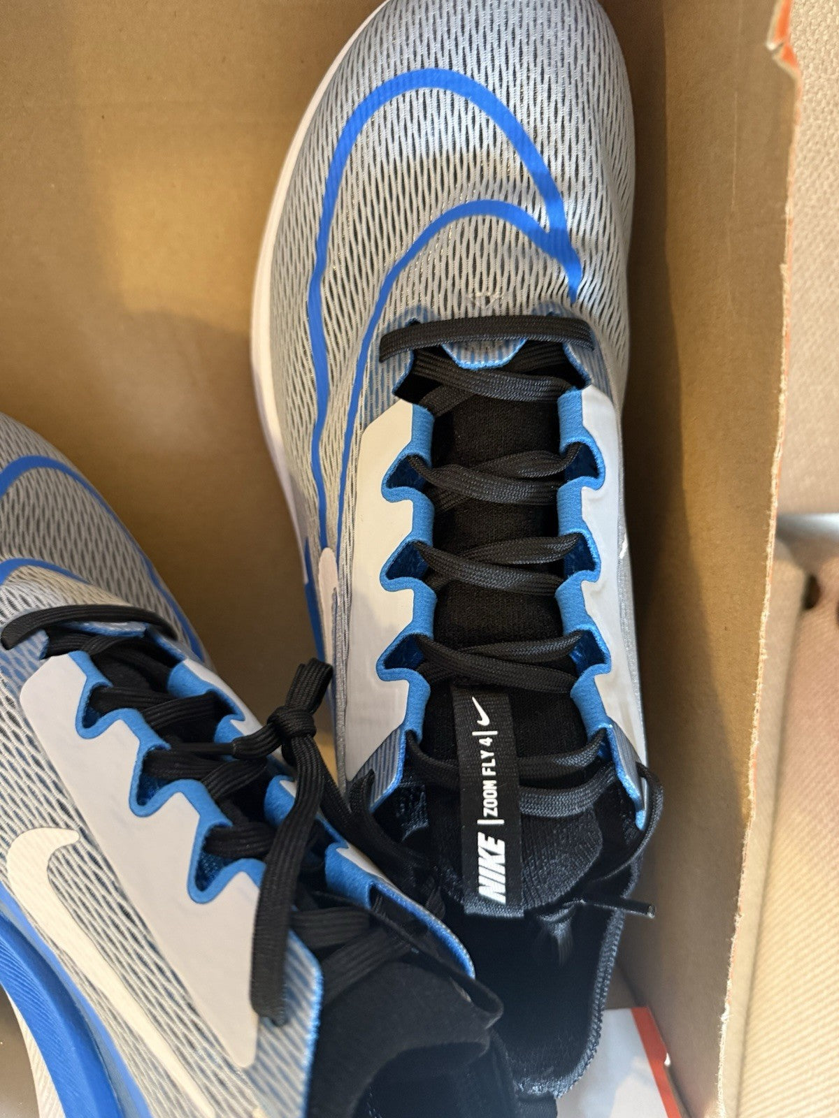 Size 10.5 - Nike Zoom Fly 4 Wolf Grey Photo Blue