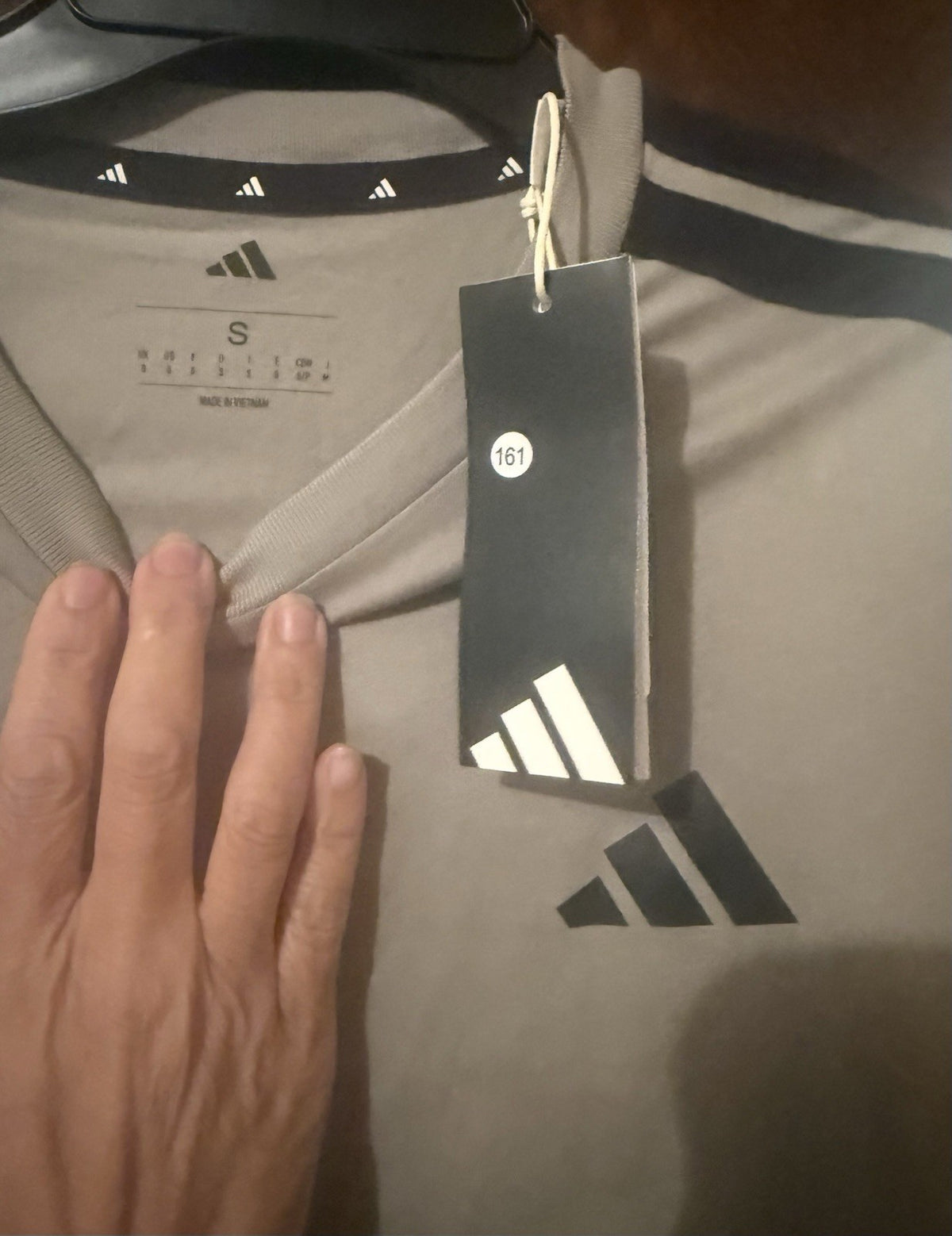 adidas t shirt men S Long Sleeve. Gray And Black