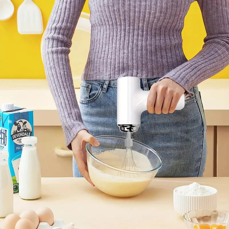Wireless Mini Egg Beater - USB Handheld Mixer for Cakes & Cream