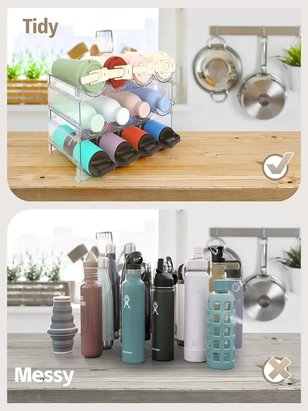 3-Pack Stackable Bottle Organizer - For Stanley & Yeti