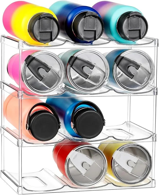 Stackable Water Bottle Organizer - For Stanley & Large Tumblers