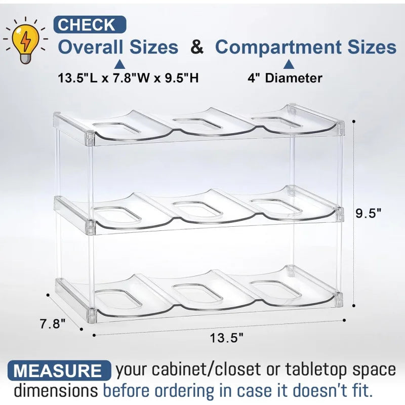 Stackable Water Bottle Organizer - For Stanley & Large Tumblers