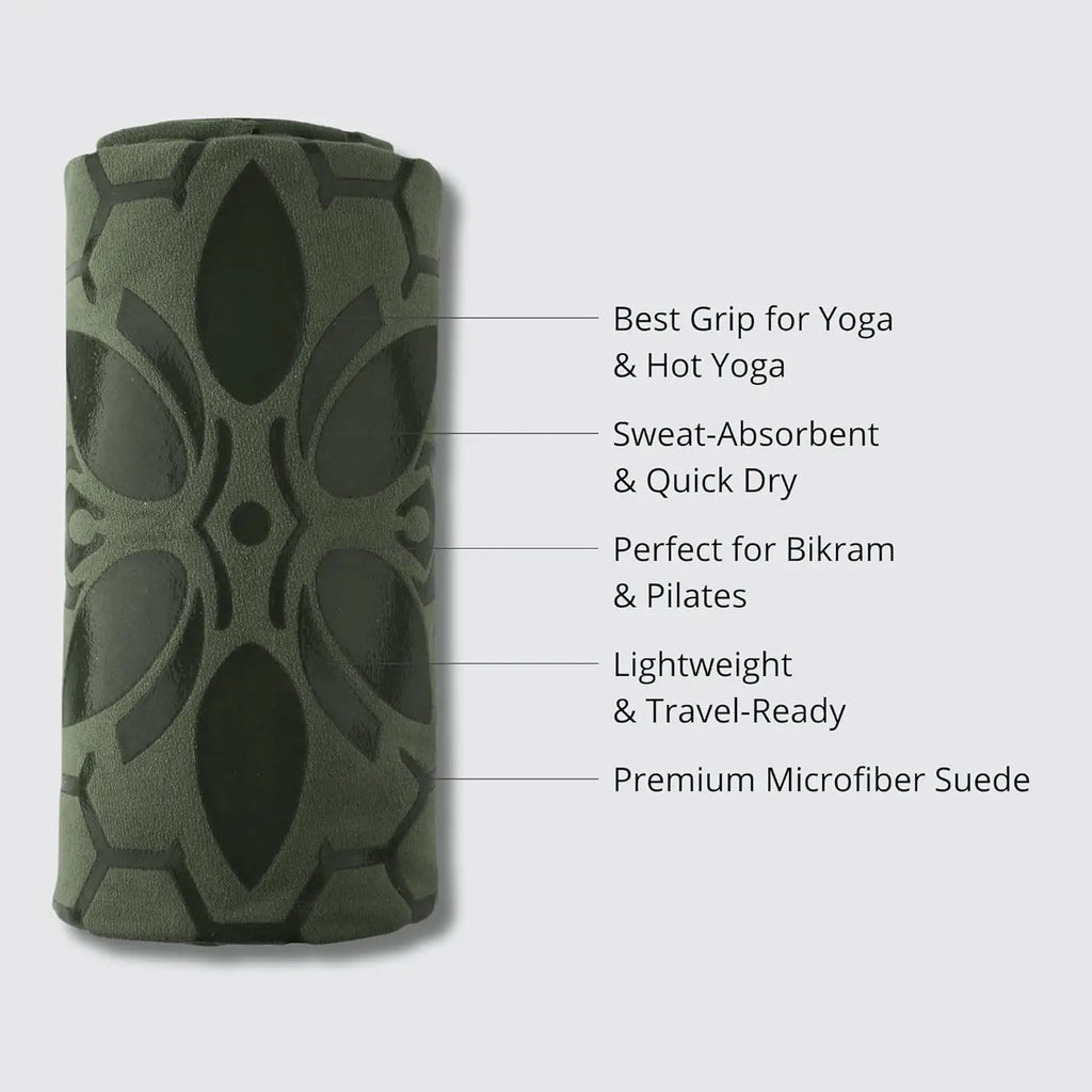 Non-Slip Hot Yoga Mat Towel - Honeycomb Grip & Sweat Absorbent for Pilates