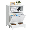 Elevated Dog Bowls & Toy Storage Cabinet
