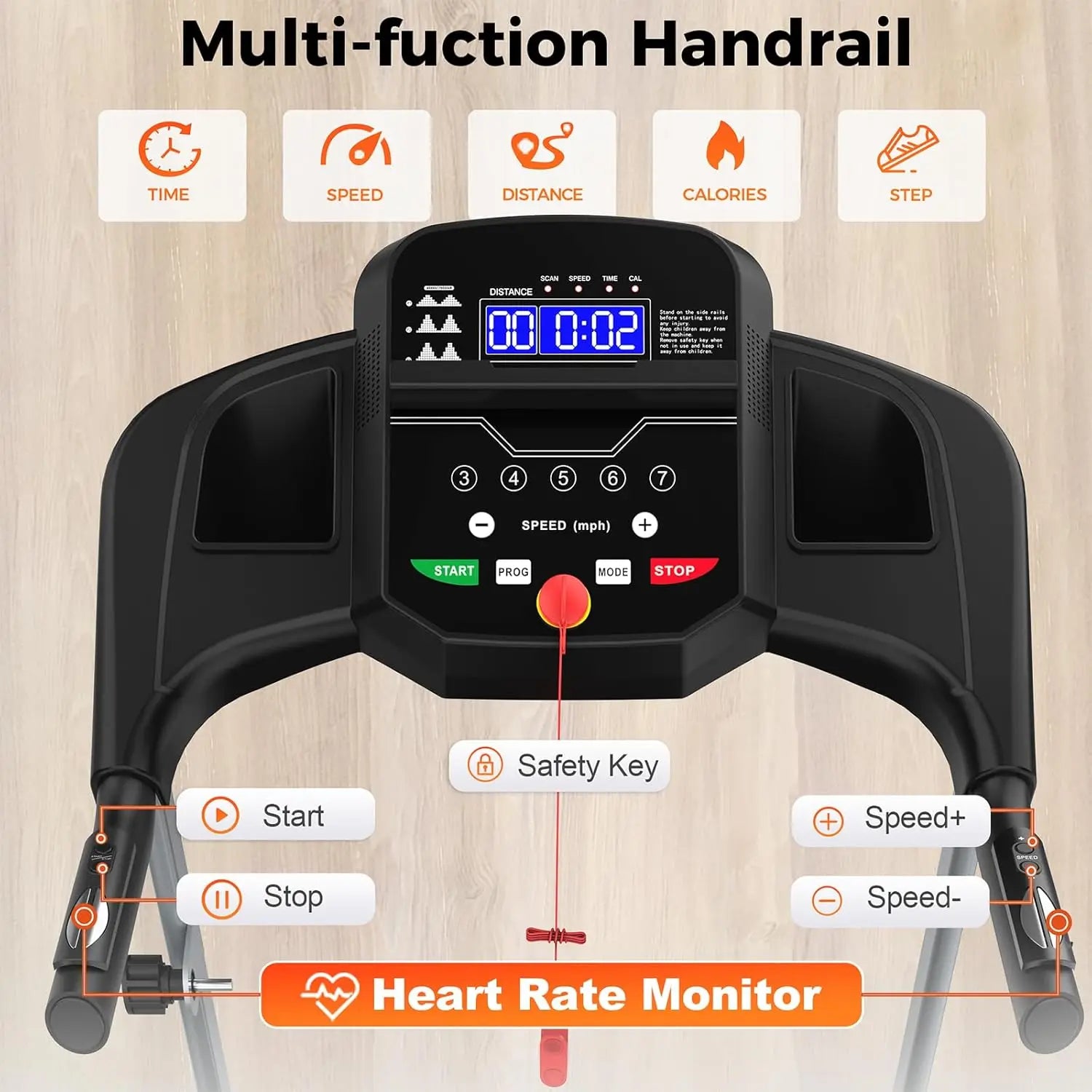 2.5HP Folding Treadmill with Incline