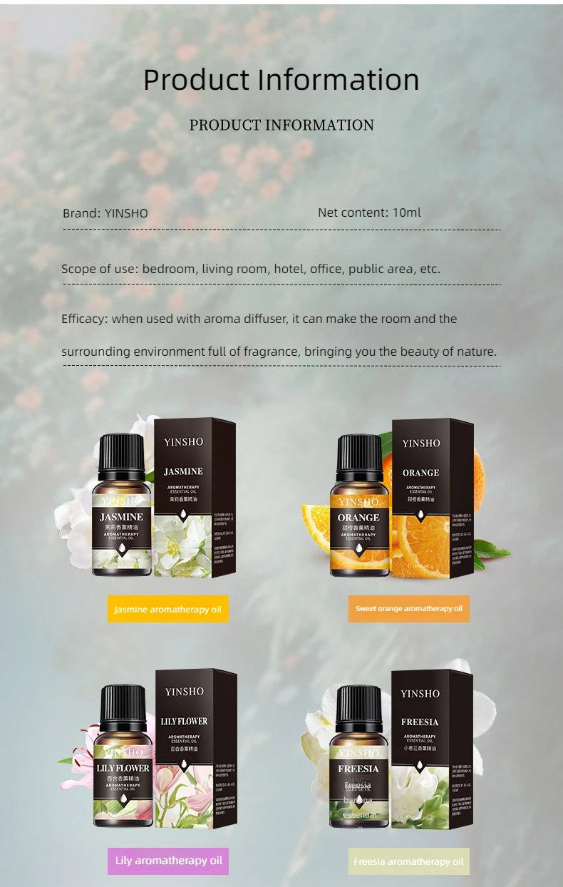 17-Piece Essential Oil Set - 10ml Water-Soluble for Aroma Diffuser