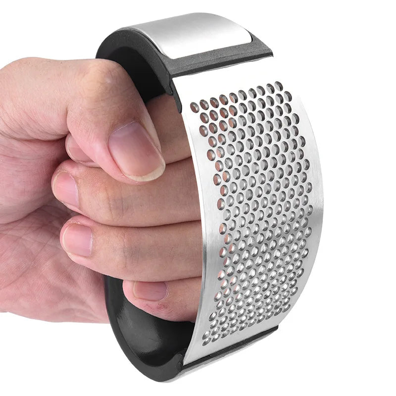 Stainless Steel Garlic Press - Manual Mincer & Crusher