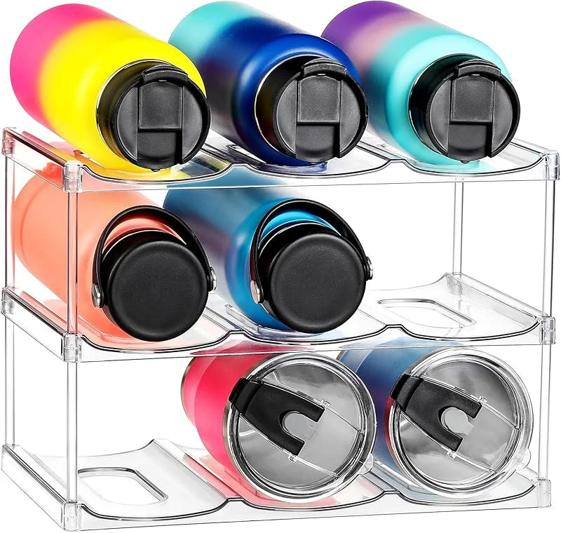 Stackable Water Bottle Organizer - For Stanley & Large Tumblers