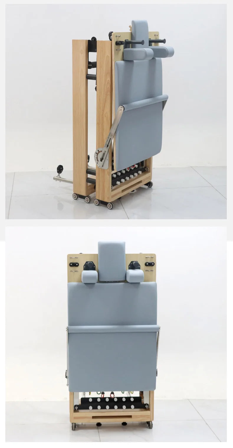 Oak Foldable Pilates Bed With Free Jump Board, Pilates Core Training Set, Large Equipment, Customizable Yoga Bed