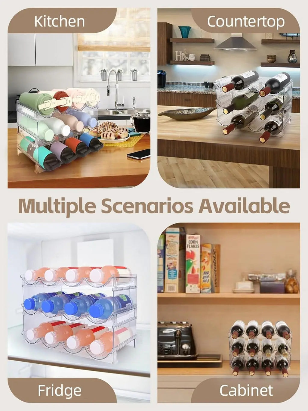 3-Pack Stackable Bottle Organizer - For Stanley & Yeti