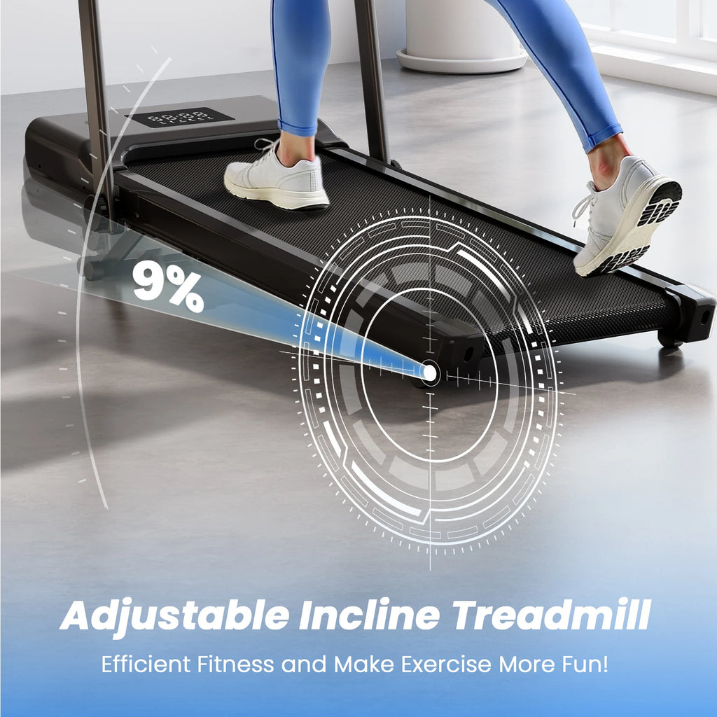 Under-Desk Walking Pad with Incline