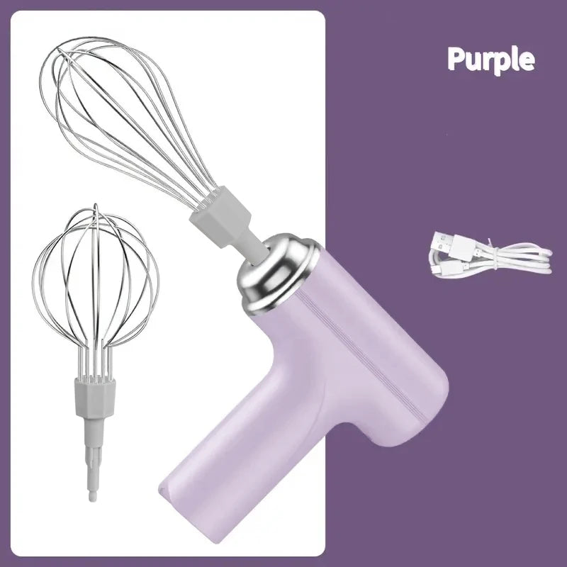 Wireless Mini Egg Beater - USB Handheld Mixer for Cakes & Cream