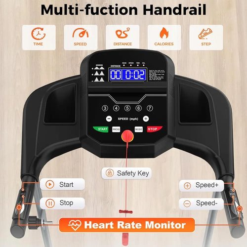 2.5HP Folding Treadmill with Incline