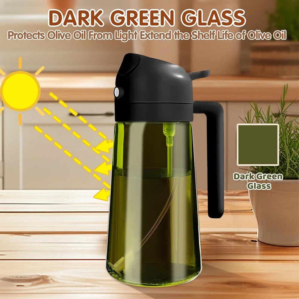 16oz Olive Oil Sprayer Bottle - Light-Blocking Dark Glass
