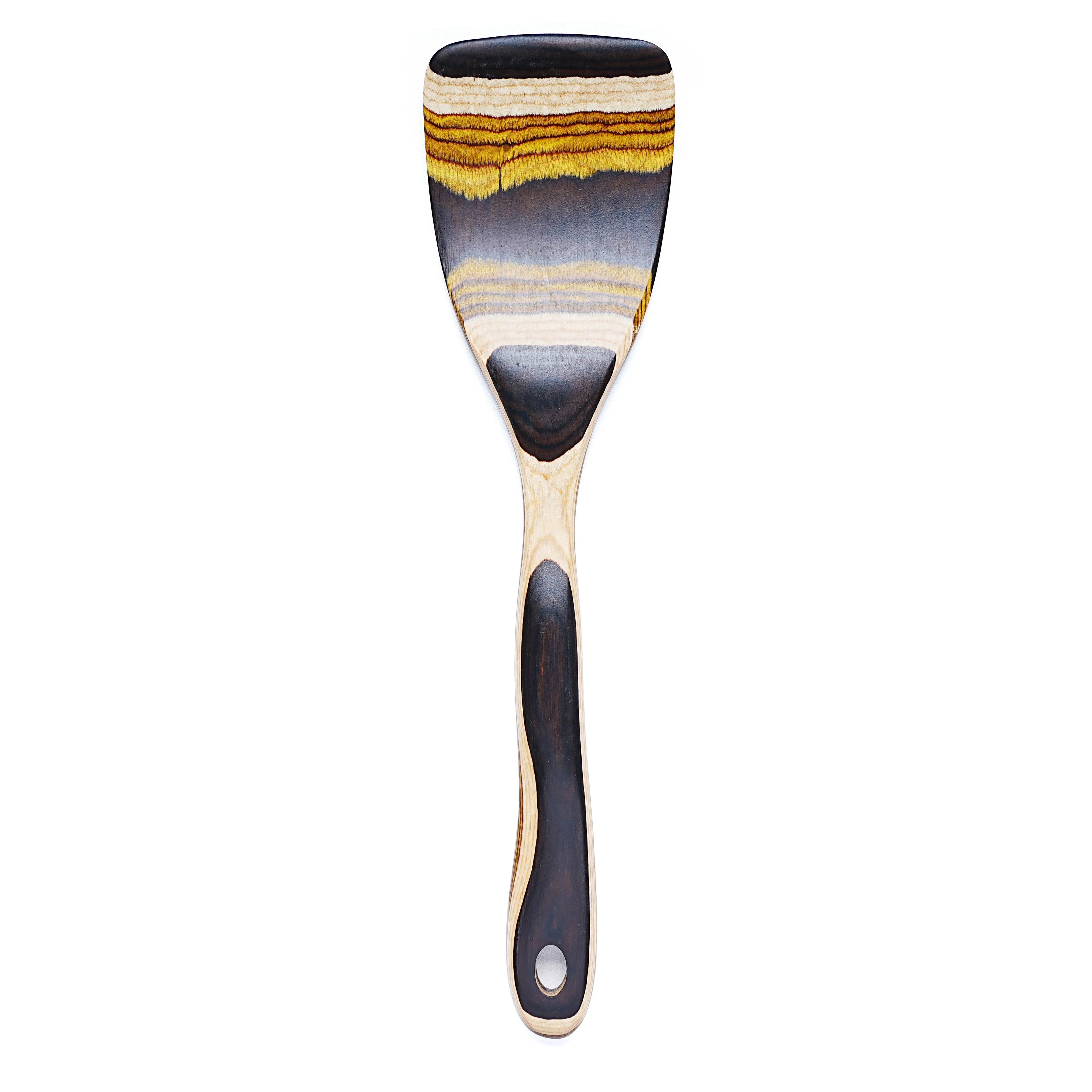 7-Piece Pakkawood Utensil Set - Non-Slip Wooden Spoons & Spatula