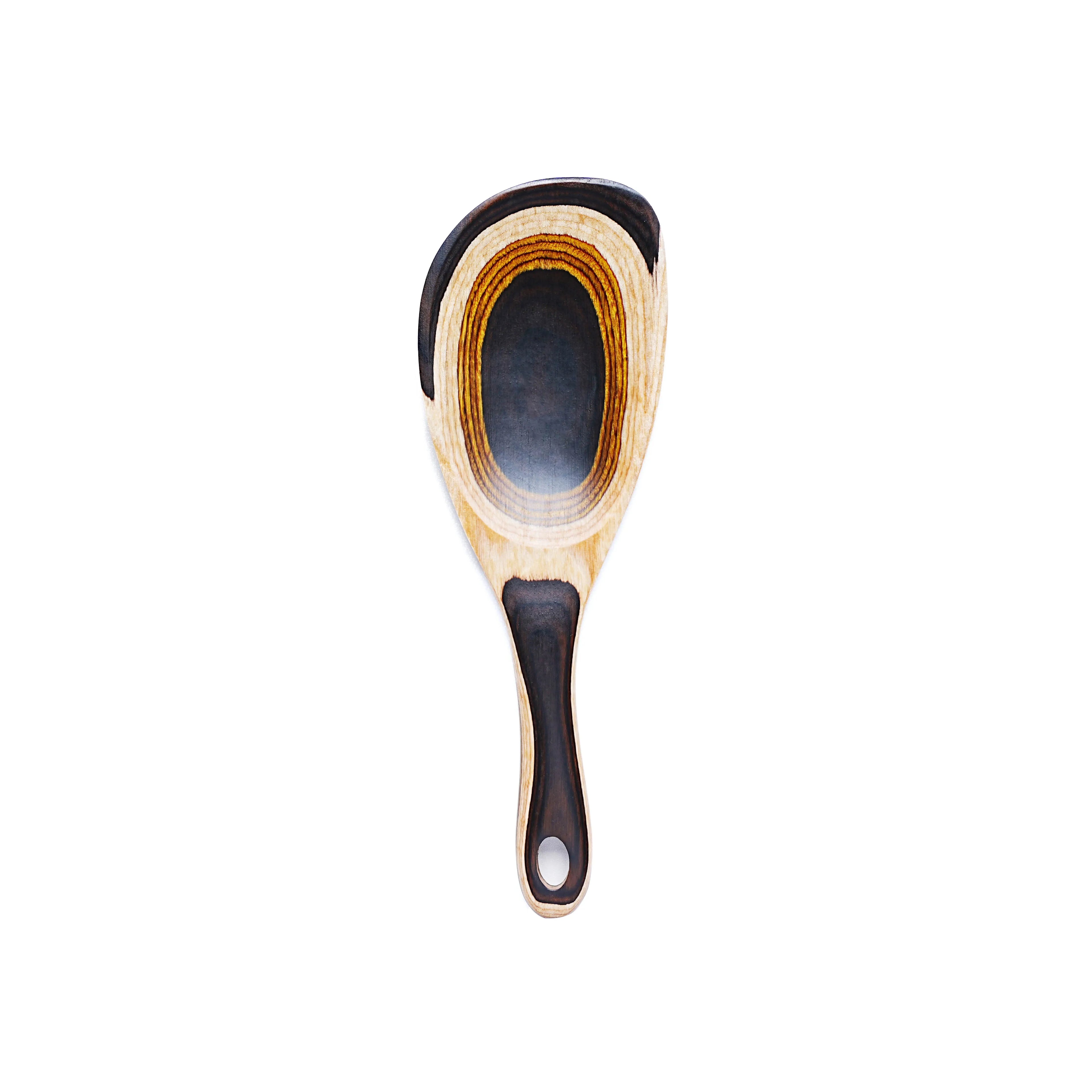 7-Piece Pakkawood Utensil Set - Non-Slip Wooden Spoons & Spatula