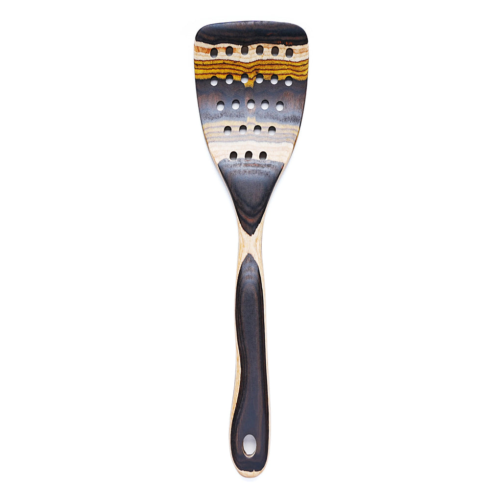 7-Piece Pakkawood Utensil Set - Non-Slip Wooden Spoons & Spatula