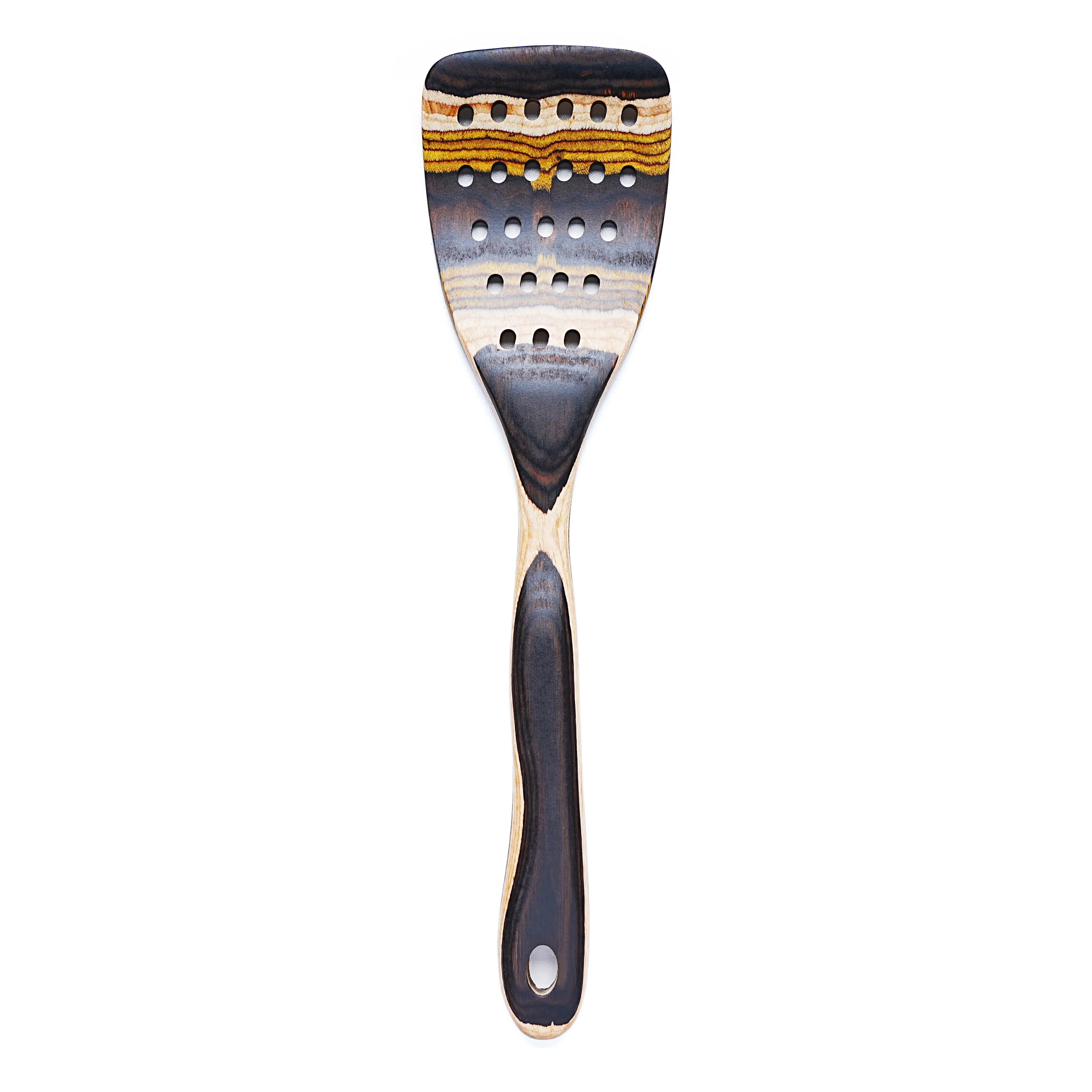 7-Piece Pakkawood Utensil Set - Non-Slip Wooden Spoons & Spatula