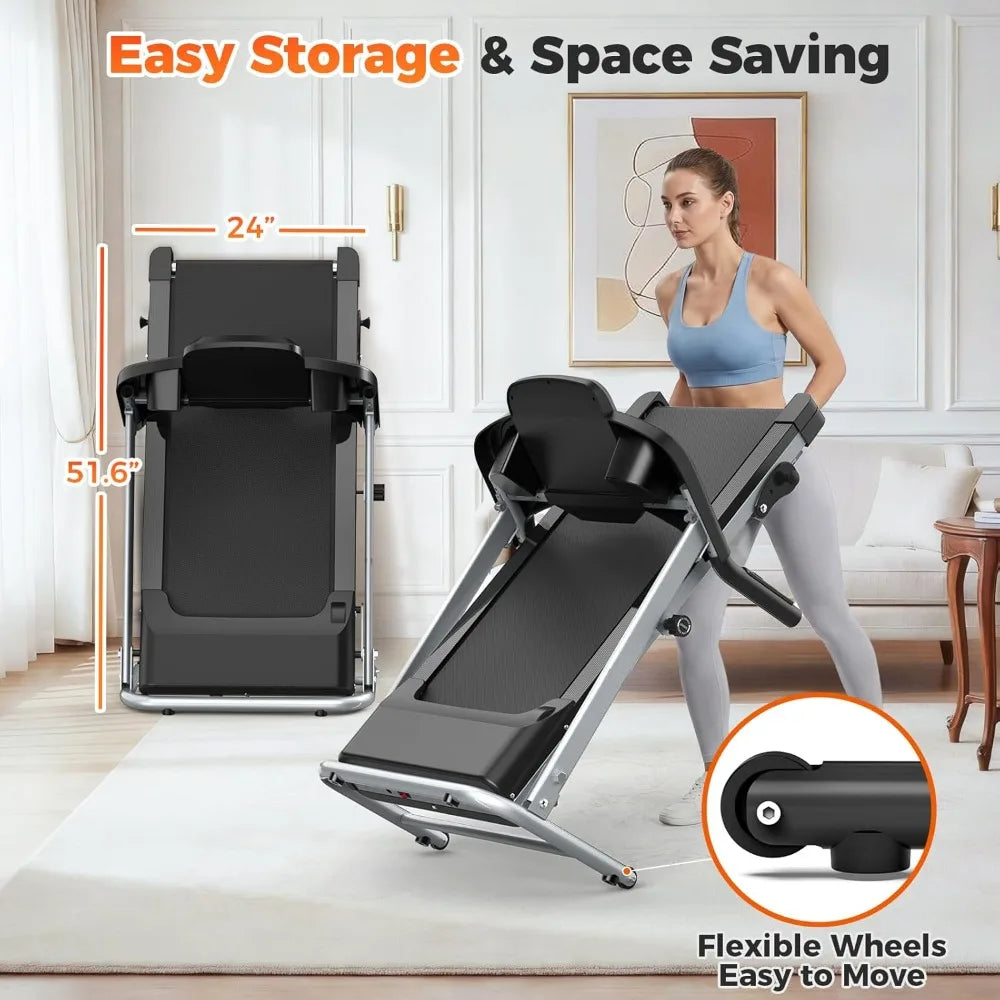2.5HP Folding Treadmill with Incline