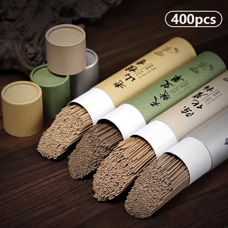400Pcs Natural Sandalwood Incense Sticks - For Prayer & Home Blessing