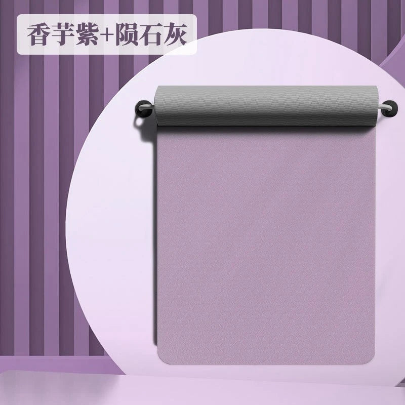 Extra Thick TPE Yoga Mat - Non Slip & Sweat Absorbent for Home Fitness