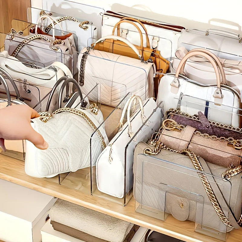 2-Pack Clear Bag Storage Organizer - For Handbag & Wallet