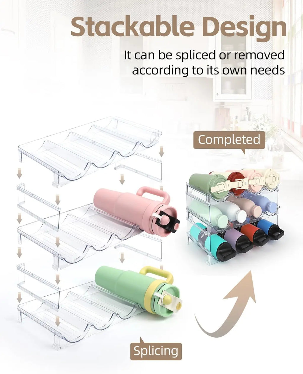 3-Pack Stackable Bottle Organizer - For Stanley & Yeti