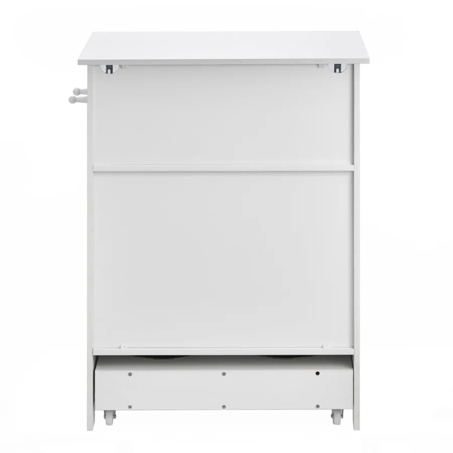 Elevated Dog Bowls & Toy Storage Cabinet