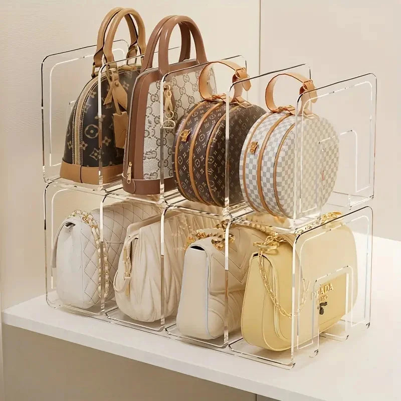 2-Pack Clear Bag Storage Organizer - For Handbag & Wallet