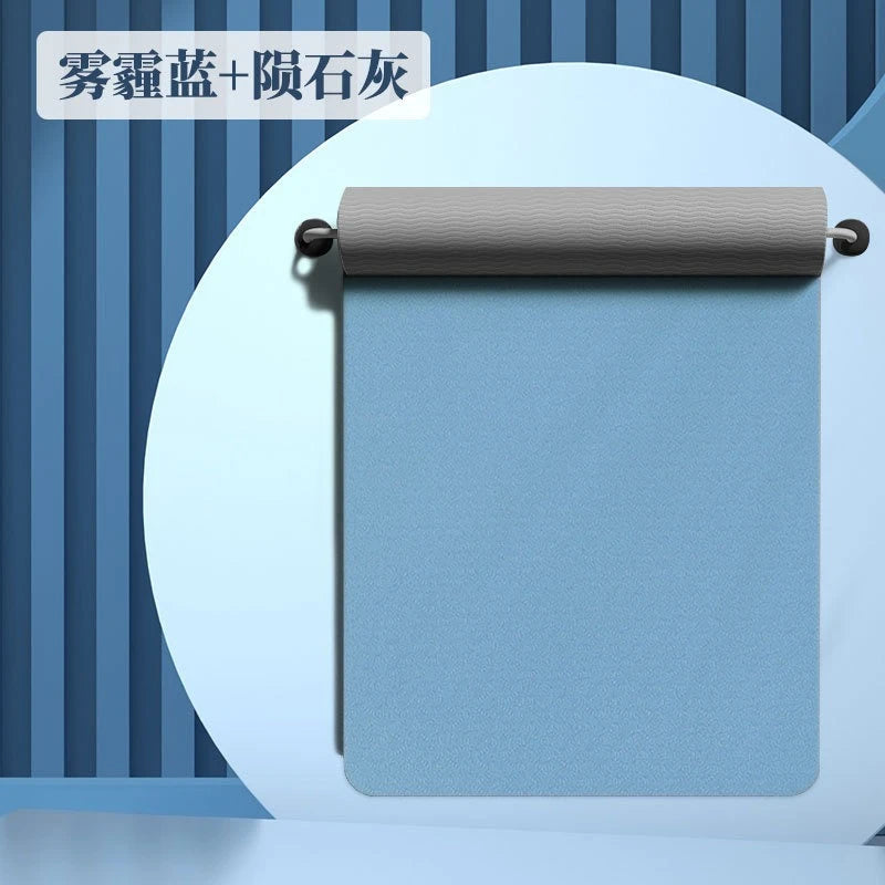 Extra Thick TPE Yoga Mat - Non Slip & Sweat Absorbent for Home Fitness
