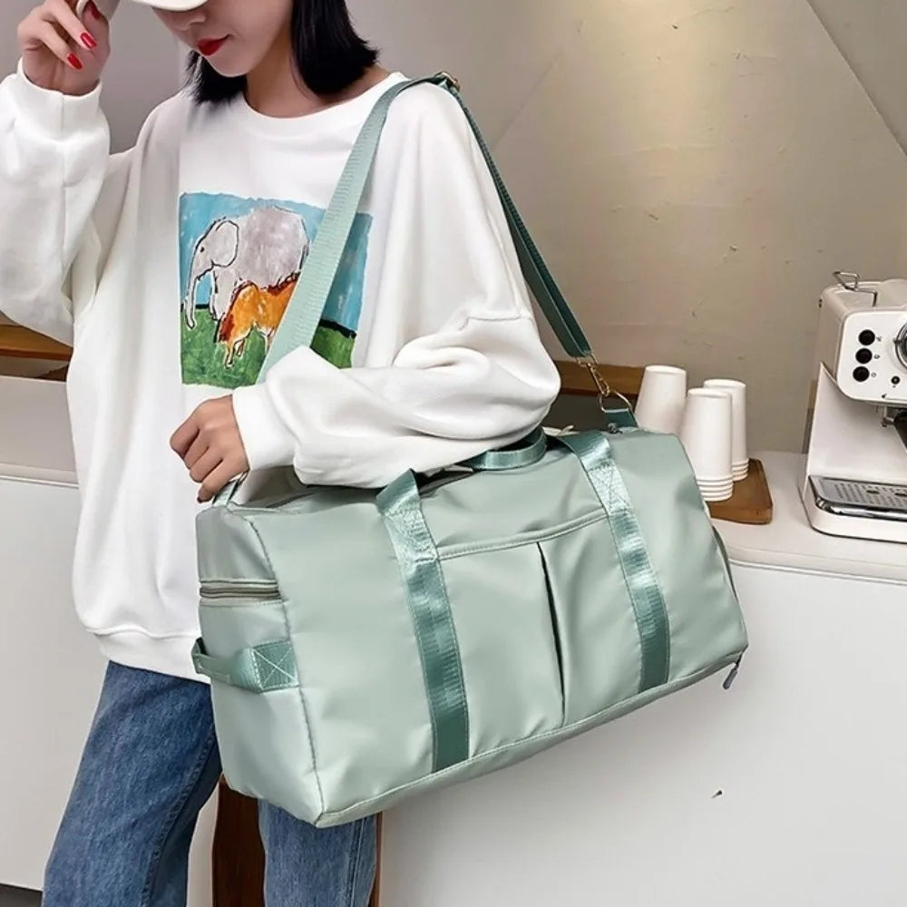 Oxford Nylon Duffle Bag with Shoe Compartment