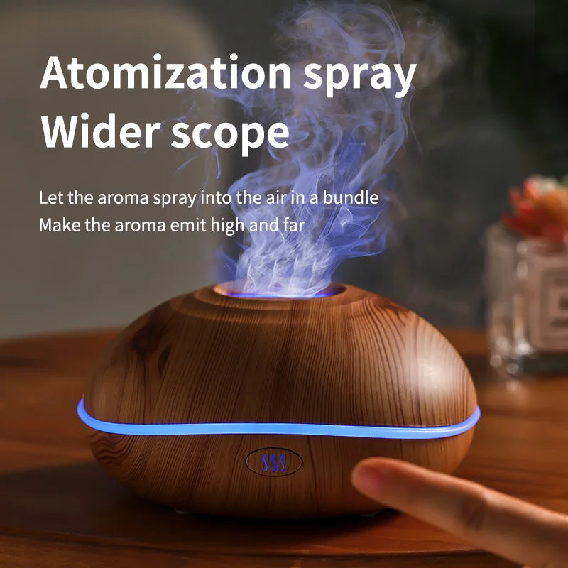 Aroma Humidifier with Flame Light - Oil Diffuser