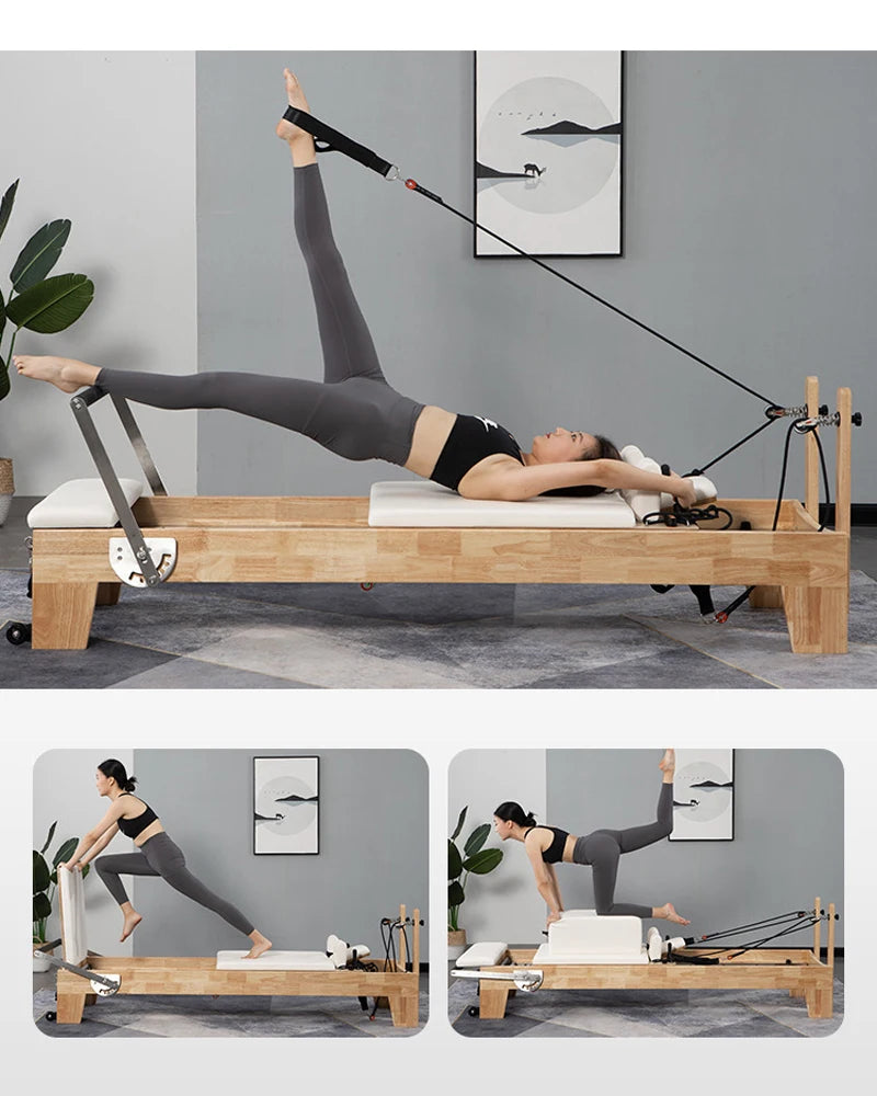 2-in-1 Pilates Core Bed - Elevated Sliding Equipment for Home Gym