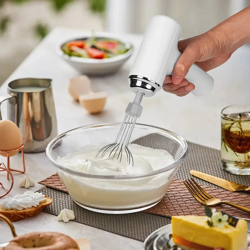 Wireless Mini Egg Beater - USB Handheld Mixer for Cakes & Cream