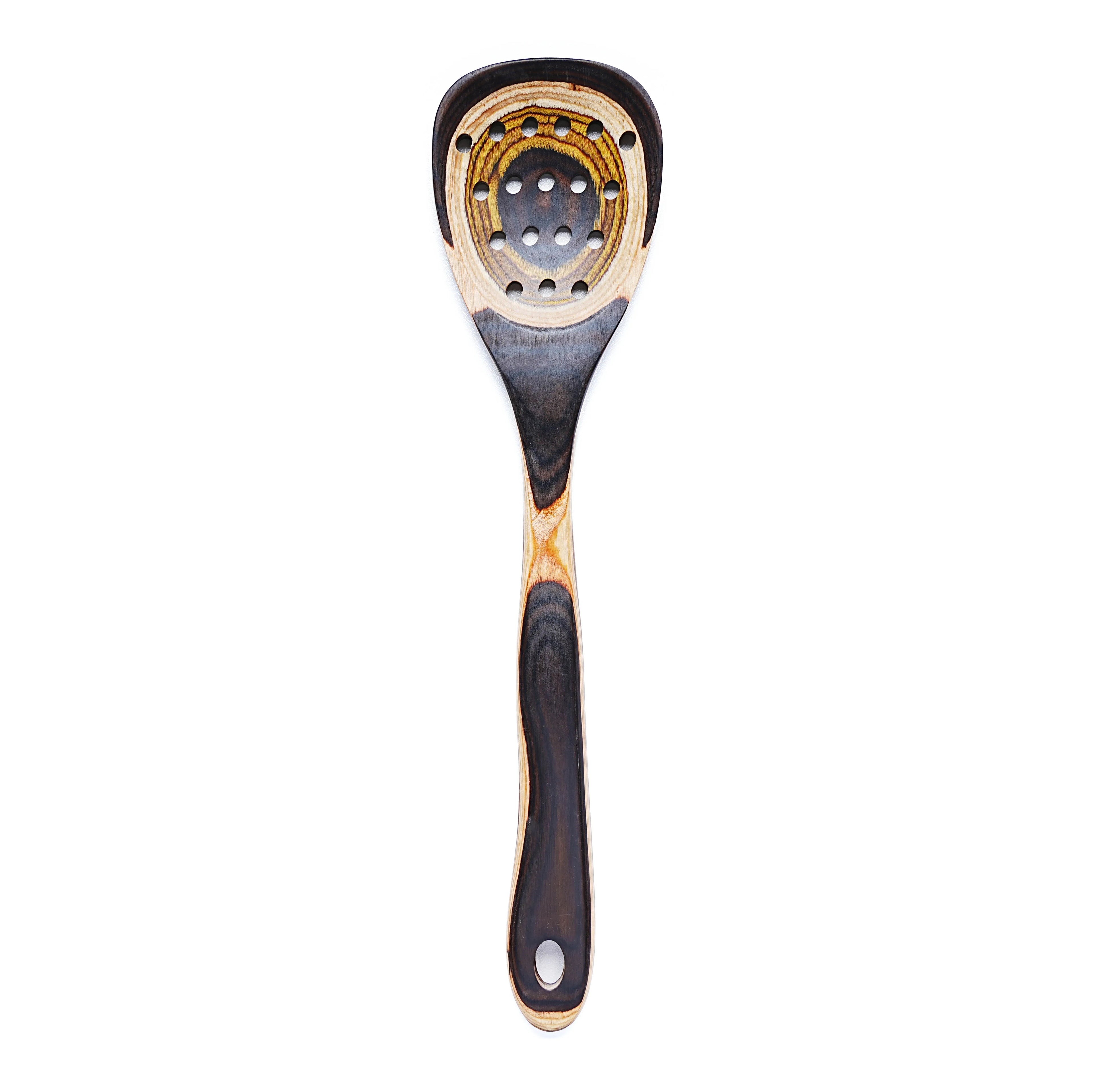 7-Piece Pakkawood Utensil Set - Non-Slip Wooden Spoons & Spatula
