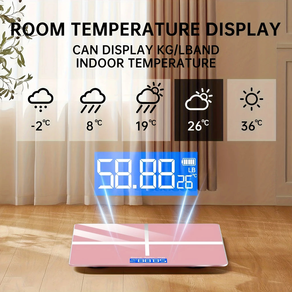 High-Precision Digital Scale: 396lb/180kg Capacity Large LCD Low Battery Indicator Easy-Clean Platform for Home, Gym, Office