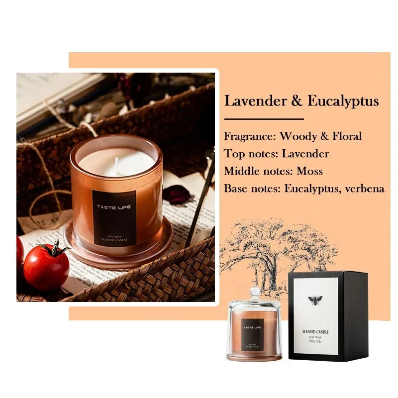 40 Hour Natural Soy Candle - Glass Jar Aromatherapy for Women