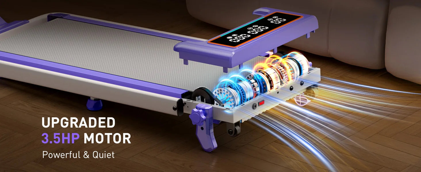 Folding Walking Pad with Incline & RGB Light