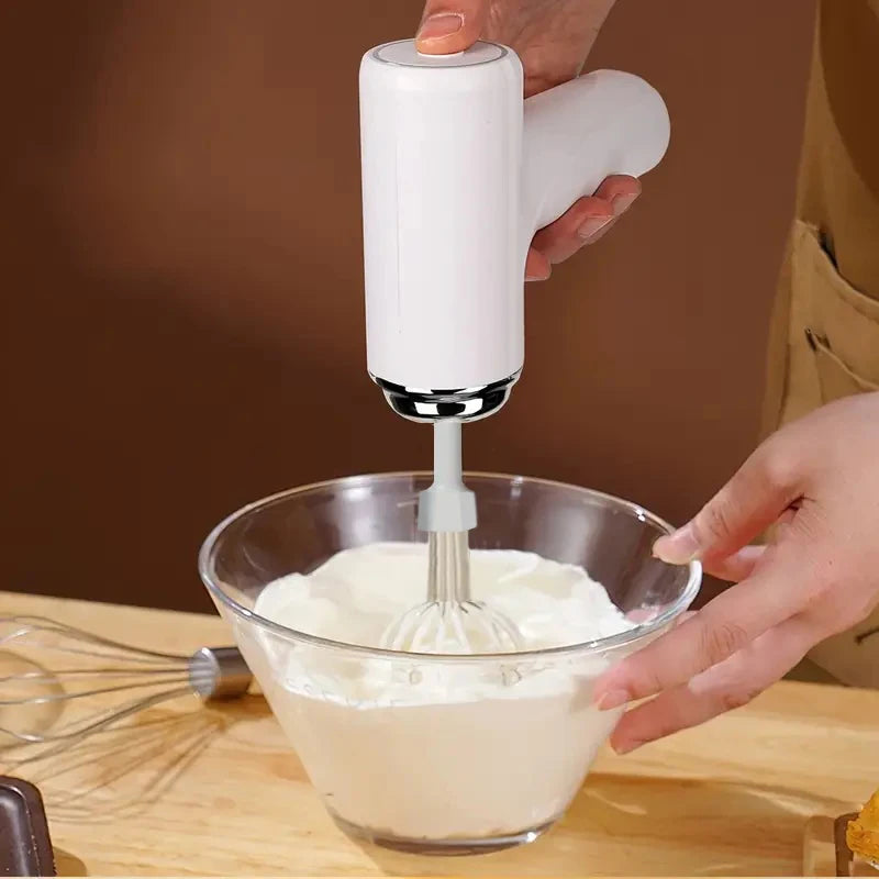 Wireless Mini Egg Beater - USB Handheld Mixer for Cakes & Cream