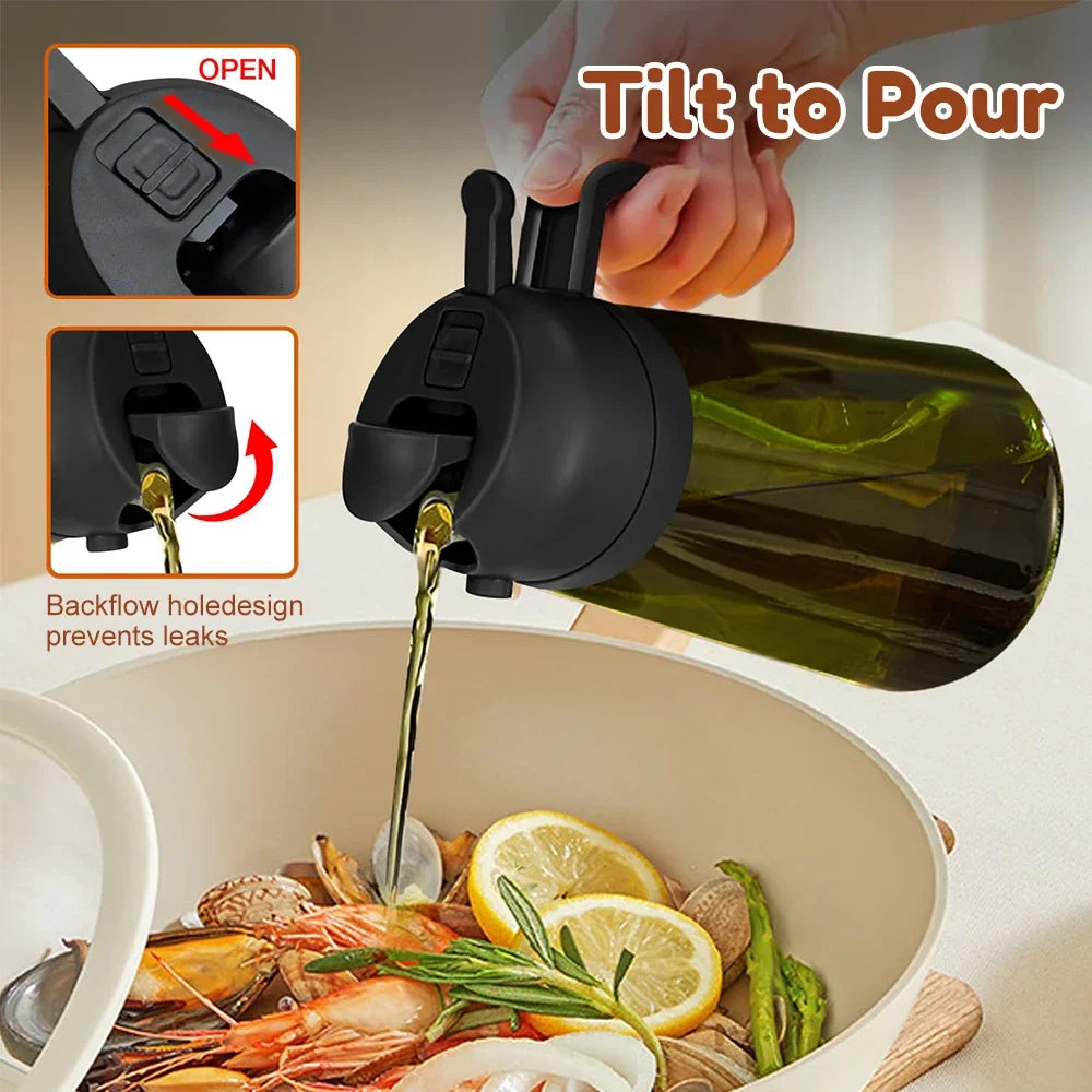 16oz Olive Oil Sprayer Bottle - Light-Blocking Dark Glass
