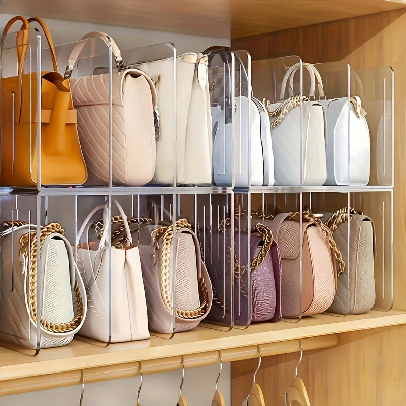 2-Pack Clear Bag Storage Organizer - For Handbag & Wallet