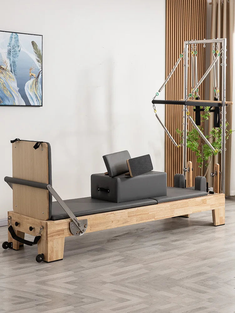 2-in-1 Pilates Core Bed - Elevated Sliding Equipment for Home Gym